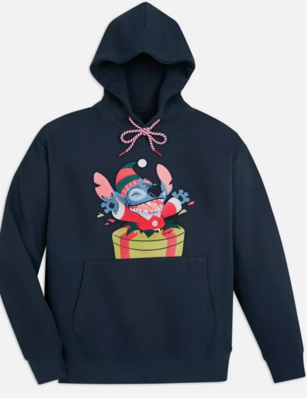 Disney store XL stitch Holiday Christmas pullover hoodie adult